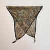 Retro rhombus triangular silk scarf strap fart curtain women's spring and summer fashion versatile stacked wear go out decorative jeans accessories