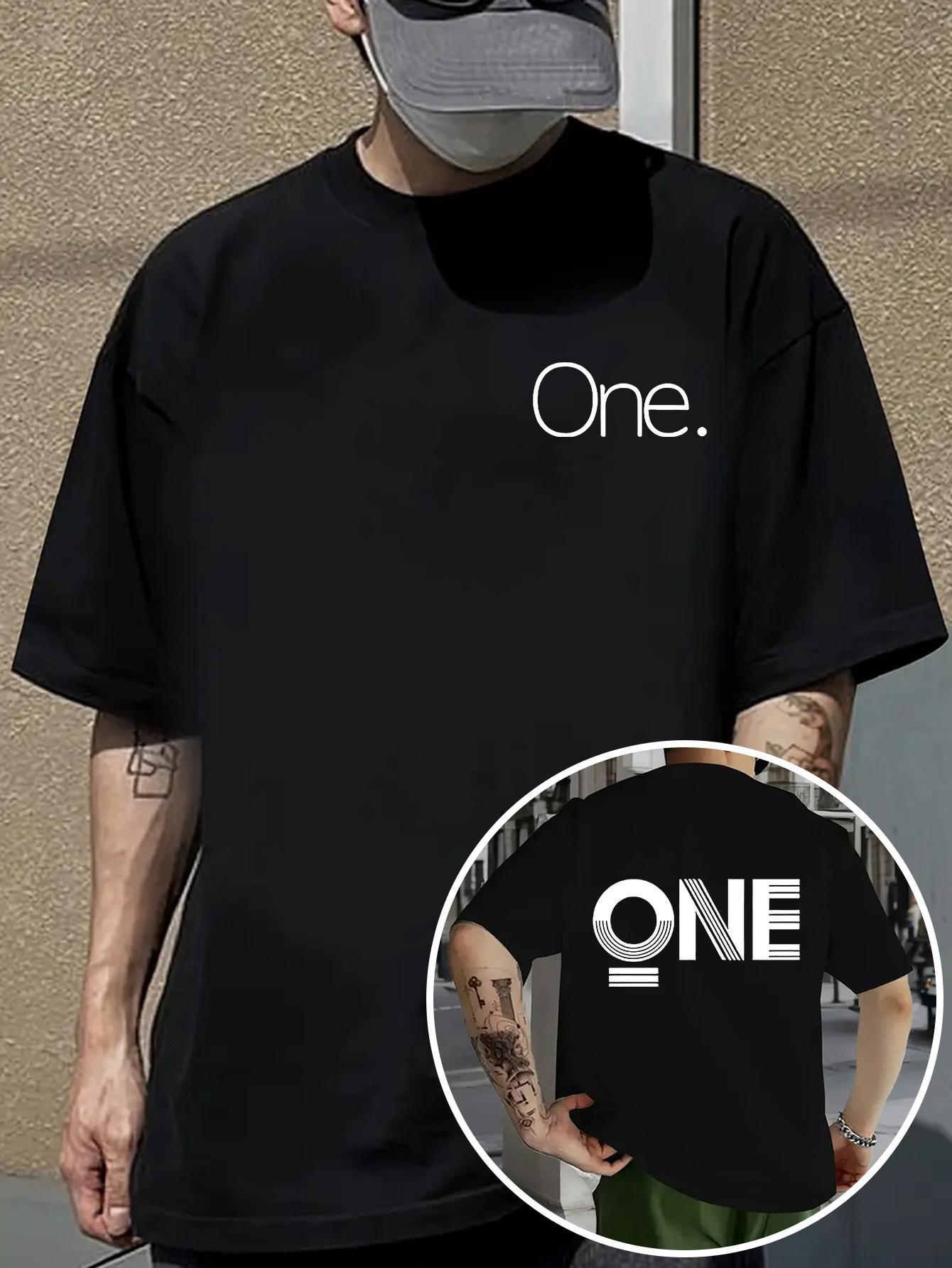 

One Graphic T-shirt - Casual Crew Neck XXXL