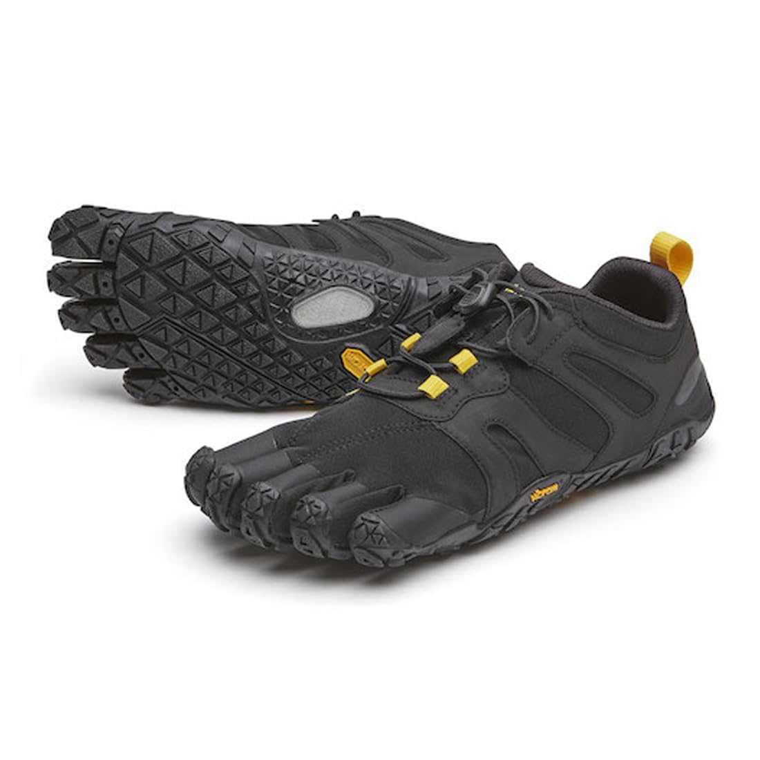 

Five Shoes Беговые трейловые Треккинговые Тренировочные 19W7601 EU37 [Vibram] [Vibram Fingers] Женские Пятипалые Женские V-Trail 2.0 Черный/Желтый (22.5cm) [Использовал]