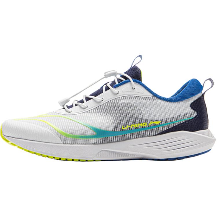 Li Ning Kids Running Fabric Leisure V1 Sports Fashion Non-Slip Breathable Low-Top Running Shoes Men sneaker White Blue YKFV054-5