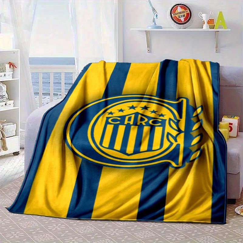 Rosario Central Crest Portable Blanket/Soft Blanket Bedding Blanket Suitable for Travel Camping Living Rooms Offices Sofas Fan Gifts