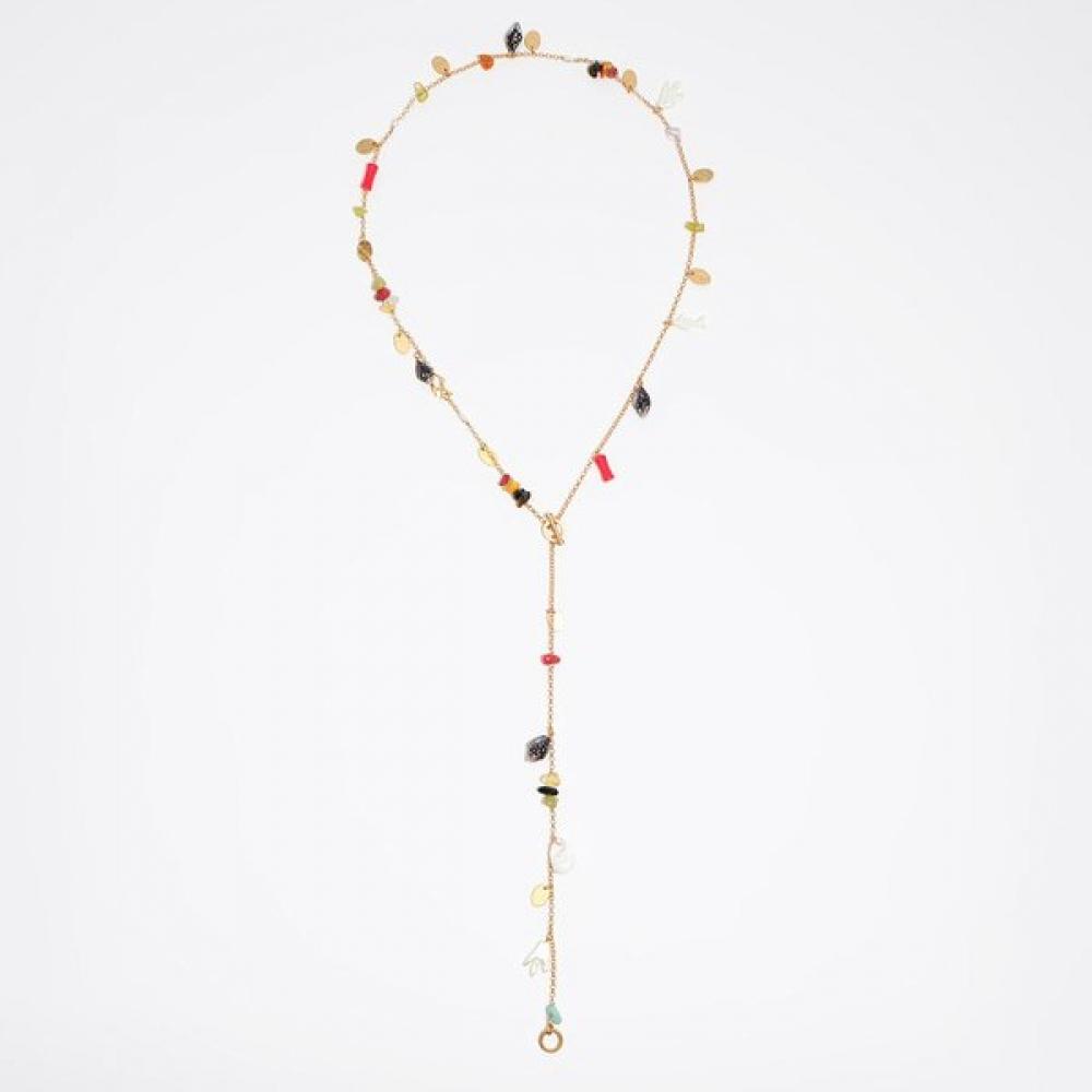 

Bimba Y Lola Ceramic Fish And Shell Necklace ivorY B265aiu012gof Gold/FREE