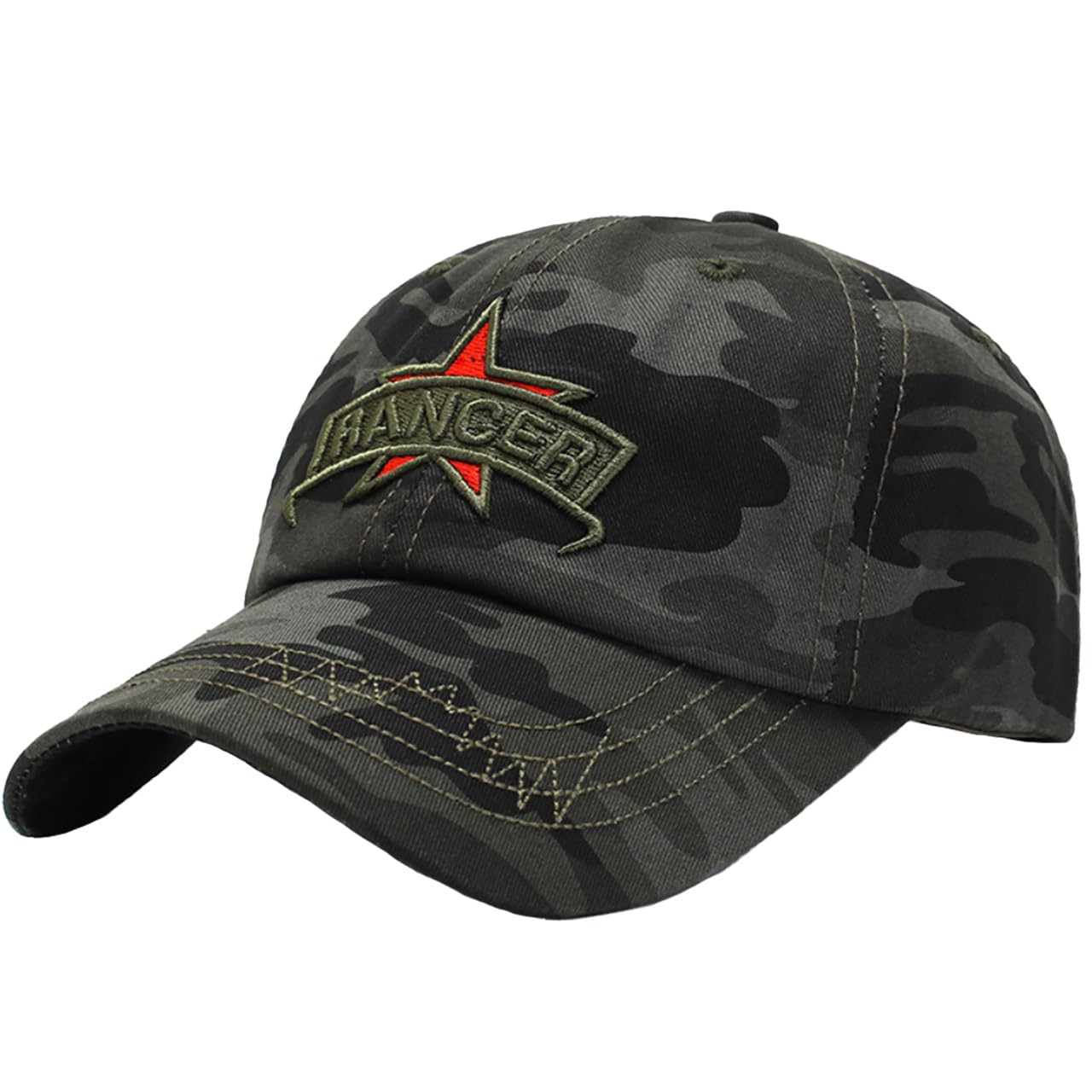 

Camouflage 3D Outdoor CZA061 [White Fang] Cap, Embroidery, Hat, Fashionable, Men s, Women s, (Green) зелений