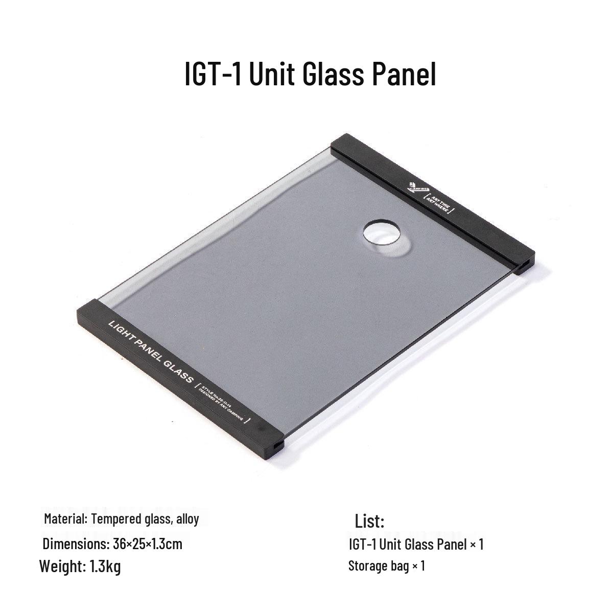 Wujie Camping: Unit 1 IGT Glass Top High-Strength Portable Camping Table