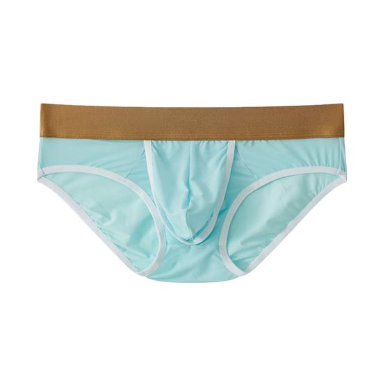 Men Briefs Low-rise Elastic Waistband Side Opening Design U-Convex Panties Breathable Underwear Daily Wear