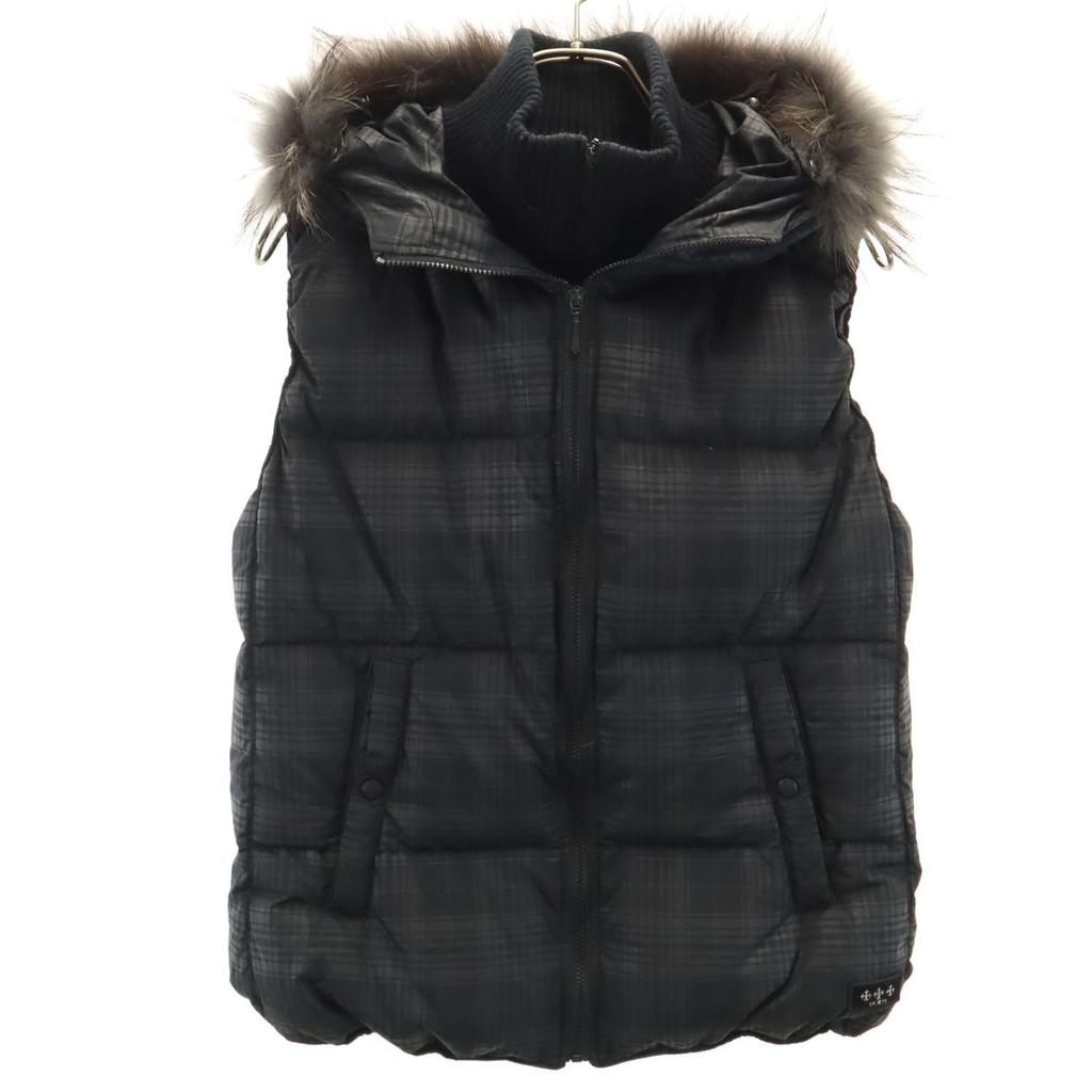 Beauty Products TATRAS Made In Poland Check With Fur Down Vest 34 Black Women Used