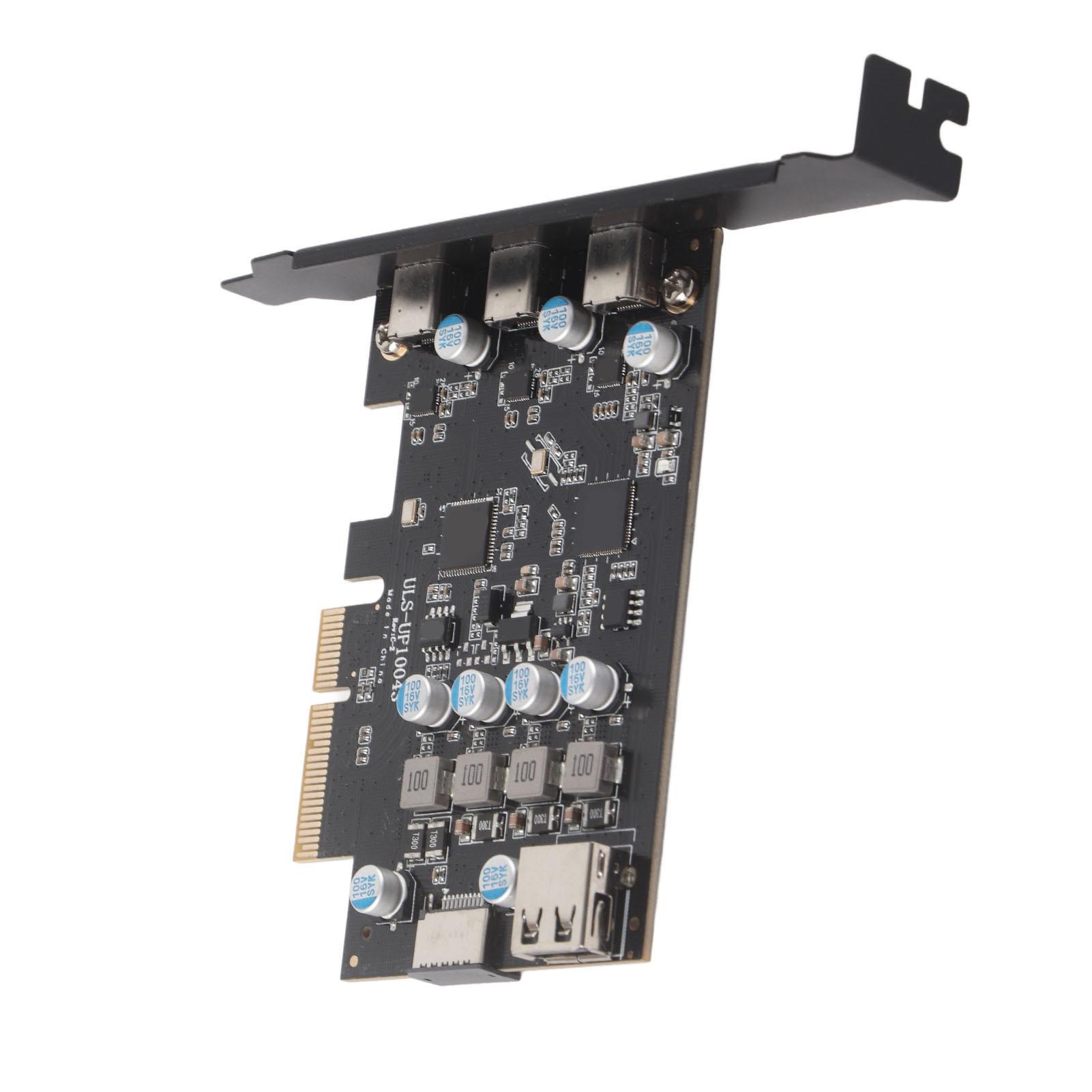 

PCIe to Type C Expansion Card USB3.2 20Gbps Dual Chip 19Pin Connector PCIe Controller Card for Win