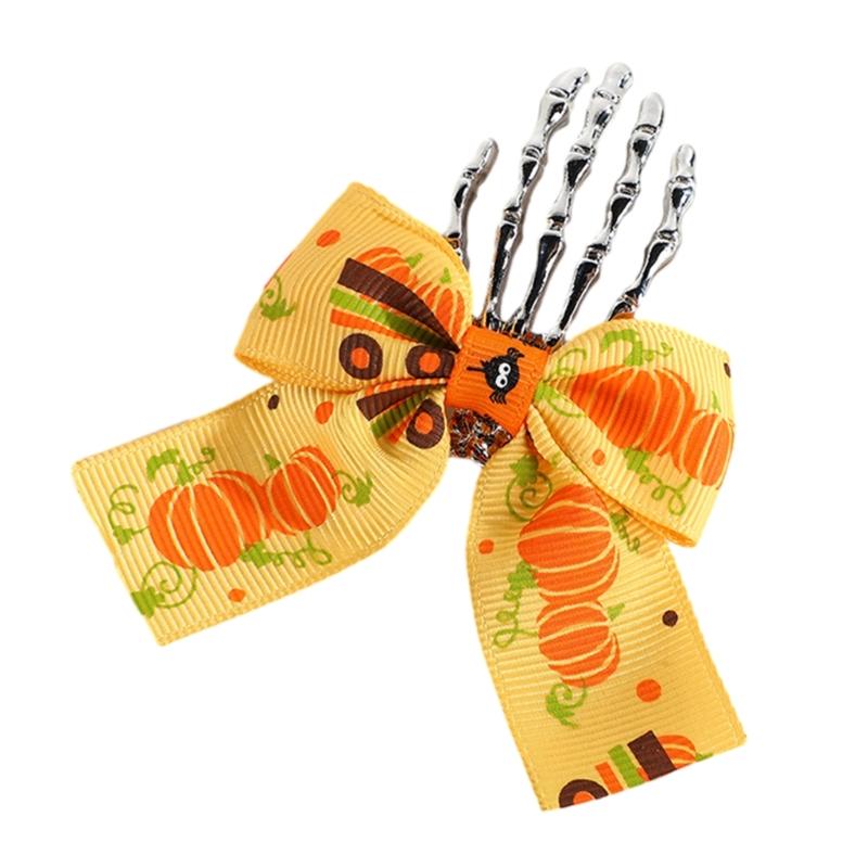 

Portable Hot Girls Hair Claw Bowknot Skull Hand Shape Woman Ponytail Hair Clip