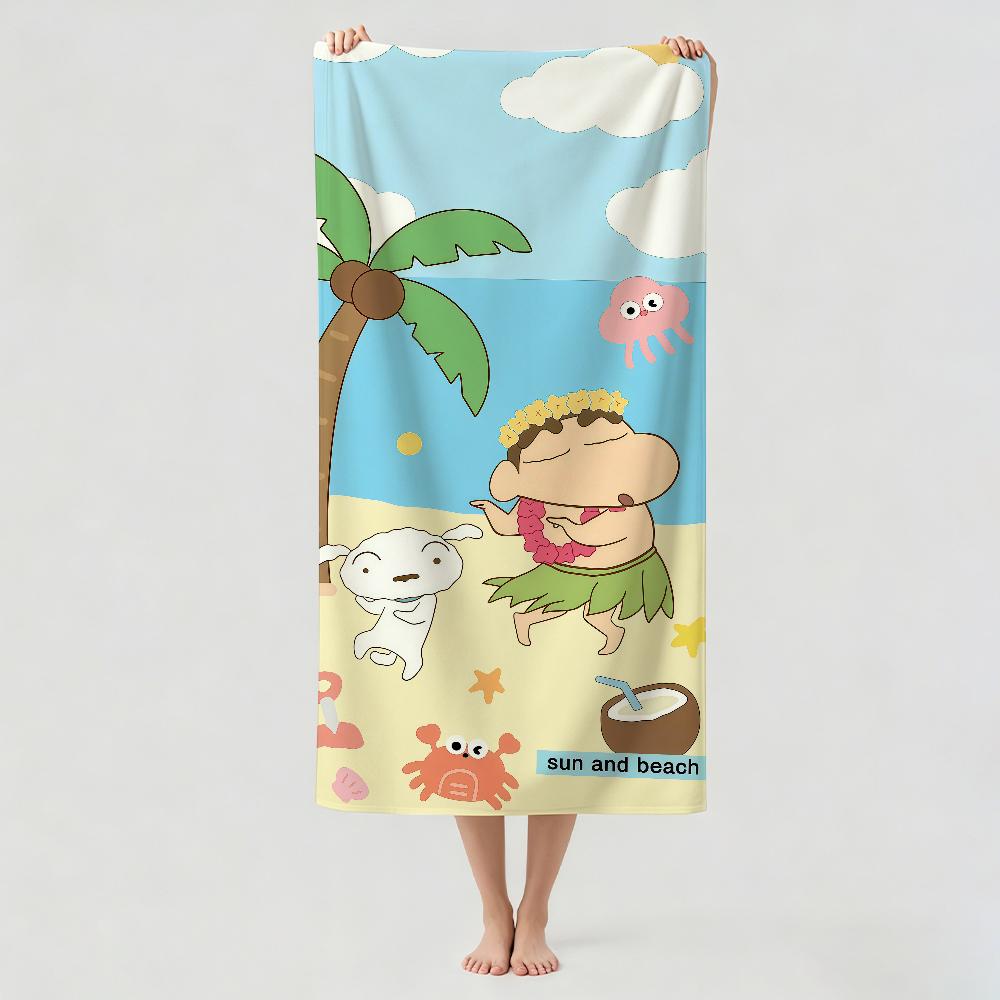 Cartoon C-CRAYON S-SHINCHAN Towel Drying Bath Towel Applicable To Light Swimming Camping Yoga Beach Out