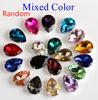 Drop Shape Glass Rhinestones With Claw Sew on Teardrop Crystal Stone Strass Diamond Metal Base Buckle Wedding Decoration