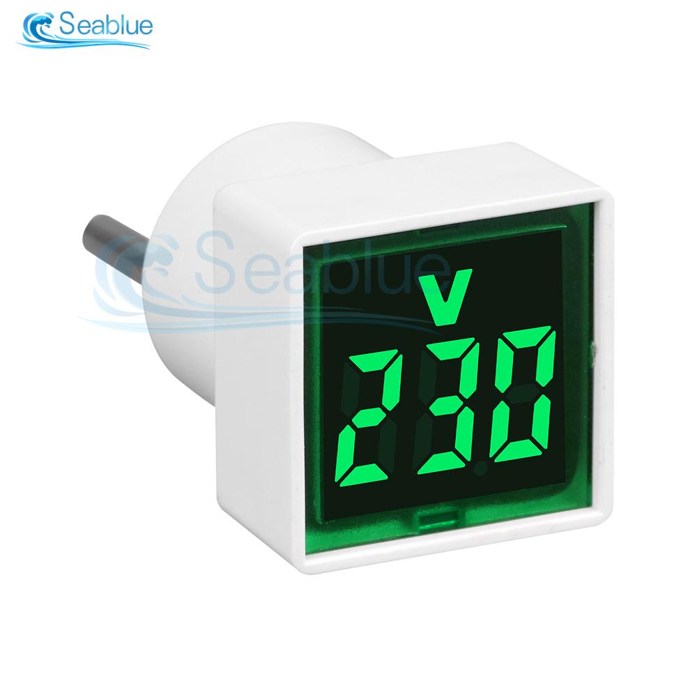 AC LED Digital Voltmeter 50-500V Voltage Meter Volt Instrument Tool Detector 110V 220V DIY Red Green Blue Yellow