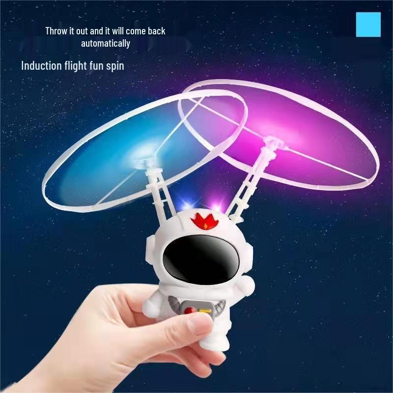 Rotatable Luminous Astronaut Aircraft Toy for Kids
