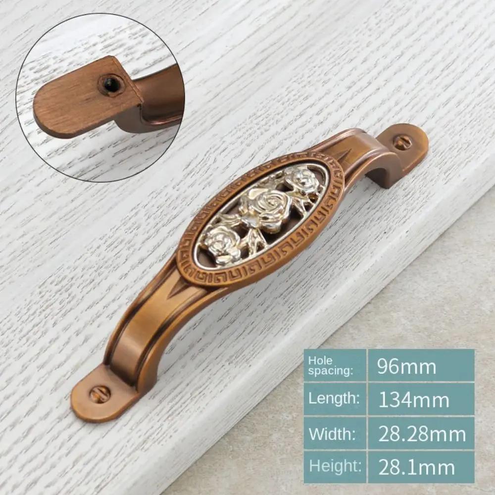 Coffee Antique Copper Handle Retro Zinc Alloy Vintage Door Handle Bronze European Fashion Cabinet Pull Cupboard