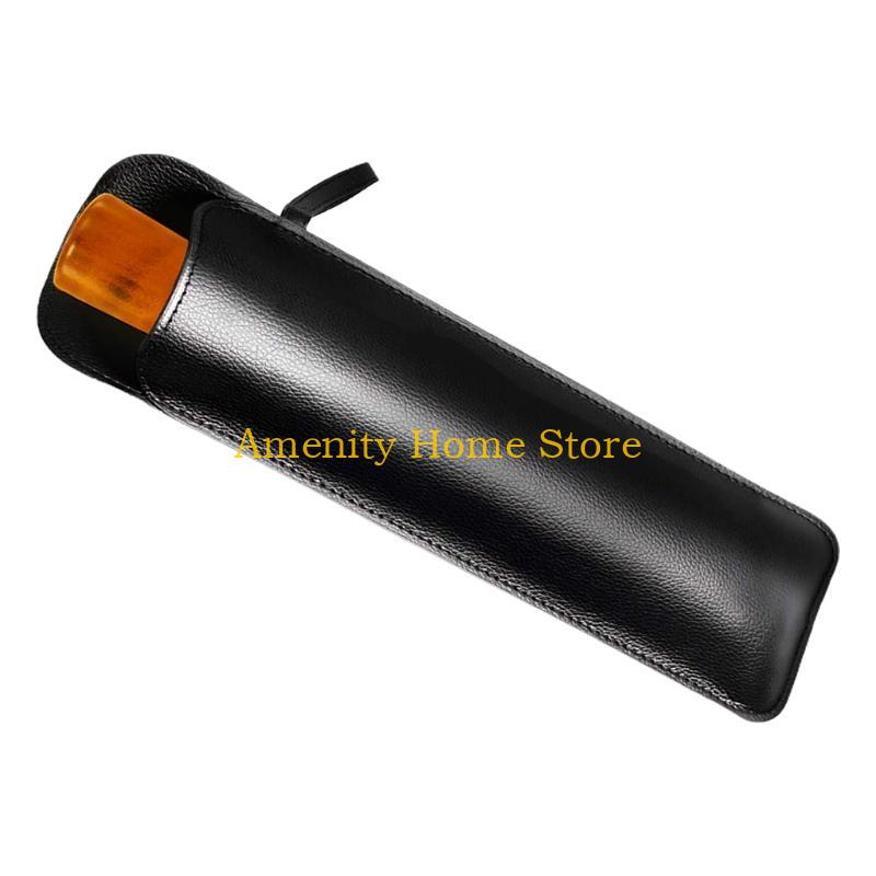 F26C Elegant Umbrella Bag Umbrella Carry Bag Black PU Leather Go on a Mission OR Car Vehicle Water Absorption Bag