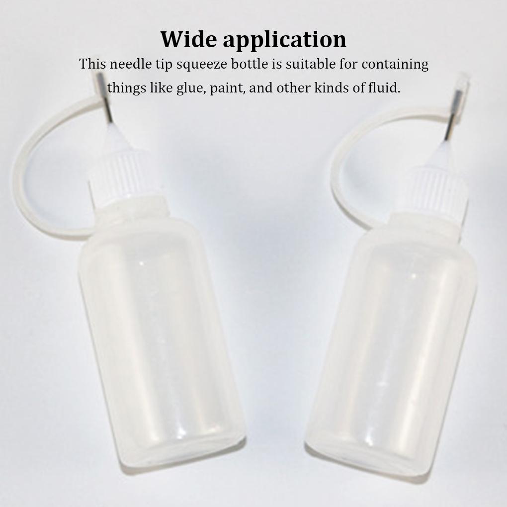 1/3/5/10pcs 30ml PE Plastic Squeezable Tip Applicator Bottle Refillable Dropper With Needle Tip Caps For Glue