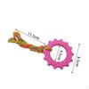 3x Durable Bite Resistant Rubber with Knitting Rope Pet Supplies Increase IQ Educational Toy,