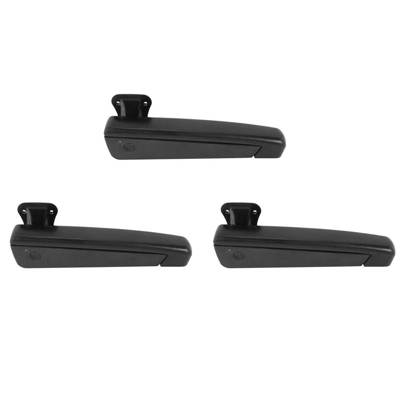 3X Car Universal Adjustable Car Seat Armrest For Rv Motorhome Truck Auto Parts Right Black Right