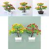 Fake Fruit Potted Plant Ornament With Plastic Craft For Living Room Desk Decor