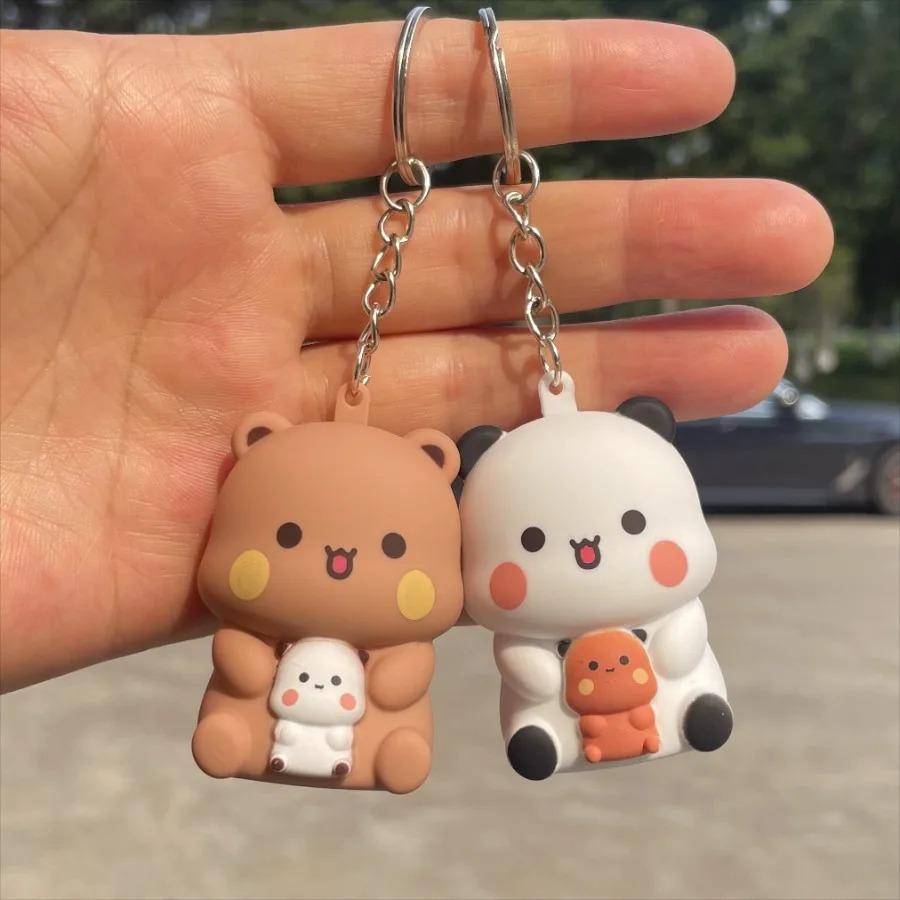 /Bubu Dudu Zeg Ik Hou Van Jou Stem Speelgoed Sets Sleutelhanger Yier Panda Beer Gloeiende Anime Figuren Telefoon Ornament Tas Decoratie Koppel Cadeaus