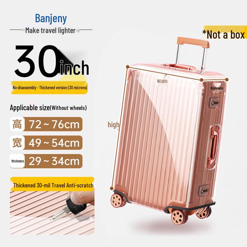 Banzheni Detachable Transparent Thickened PVC Luggage Cover