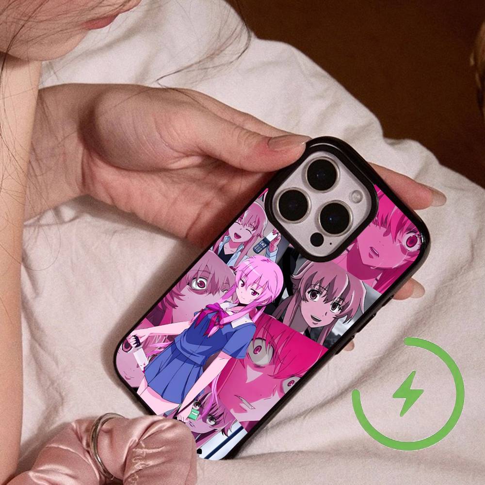 Future Diary Gasai Yuno Magnetic For Magsafe Wireless Charge Phone Case For IPhone 17 Air 16 15 Plus 14 13 12 11 Pro Max