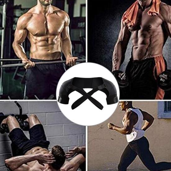 Sports Double Shoulder Brace Adjustable Breathable Chronic Tendinitis Pain Relief Men Women Shoulder Compression Strap