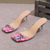Fashion Women Slippers 2024 Summer New Transparent Sandals Fashion High Heels Slippers Slides Women Zapatos De Mujer Shoes for Women