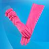 Meier Women's 50cm leather gloves - extended length fashion pu leather gloves