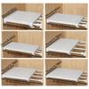 Wall Mounted Retractable Layers Board Punch-free Closet Dividers Wardrobe Storage Shelf  Bedroom