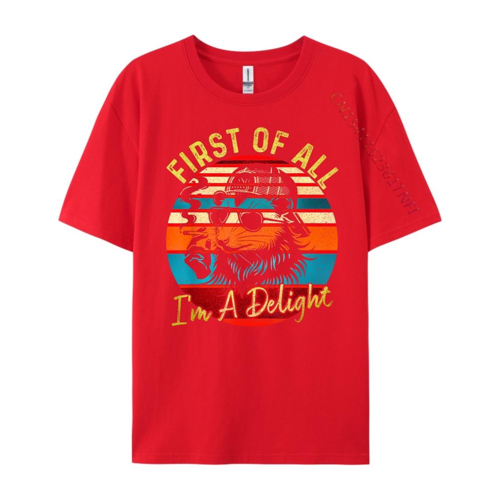 

First Of All I M A Delight Sarcastic Angry Opossum Possum Black Graphic Tees Cotton Comfort Funny T Shirts St Patrick s Day S