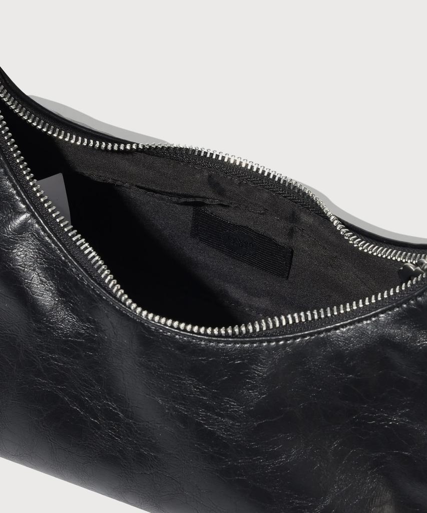 Covernat Woman Clover Heart Flat Ribbon Shoulder Bag Black