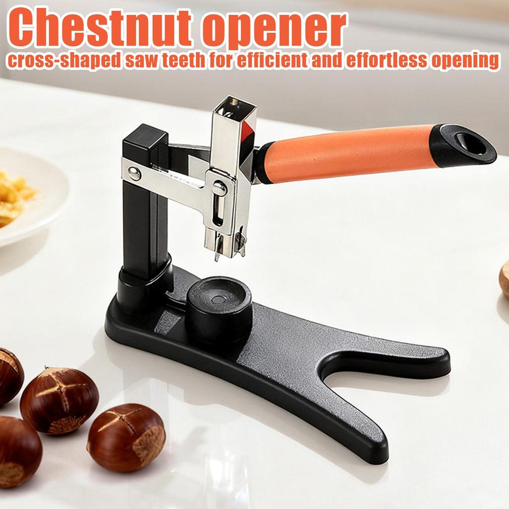 Chestnut Cutter Non-Slip Handle Cracking Sheller Portable Nutcracker Chestnut Clip for Nut Peeling Shelling Opening Cooking