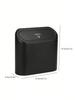 Car Trash Can Storage Box, Door-Side Hanging Type With Lid, Multifunctional Mini Storage Box, 1 Piece