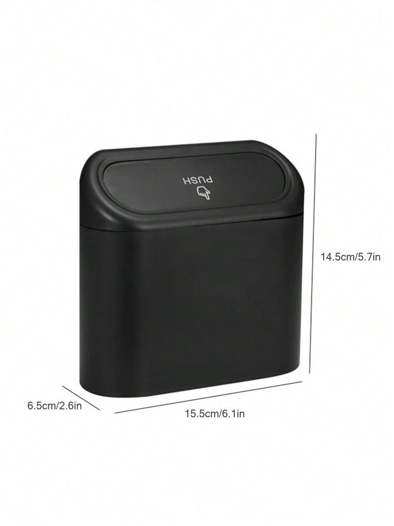 Car Trash Can Storage Box, Door-Side Hanging Type With Lid, Multifunctional Mini Storage Box, 1 Piece