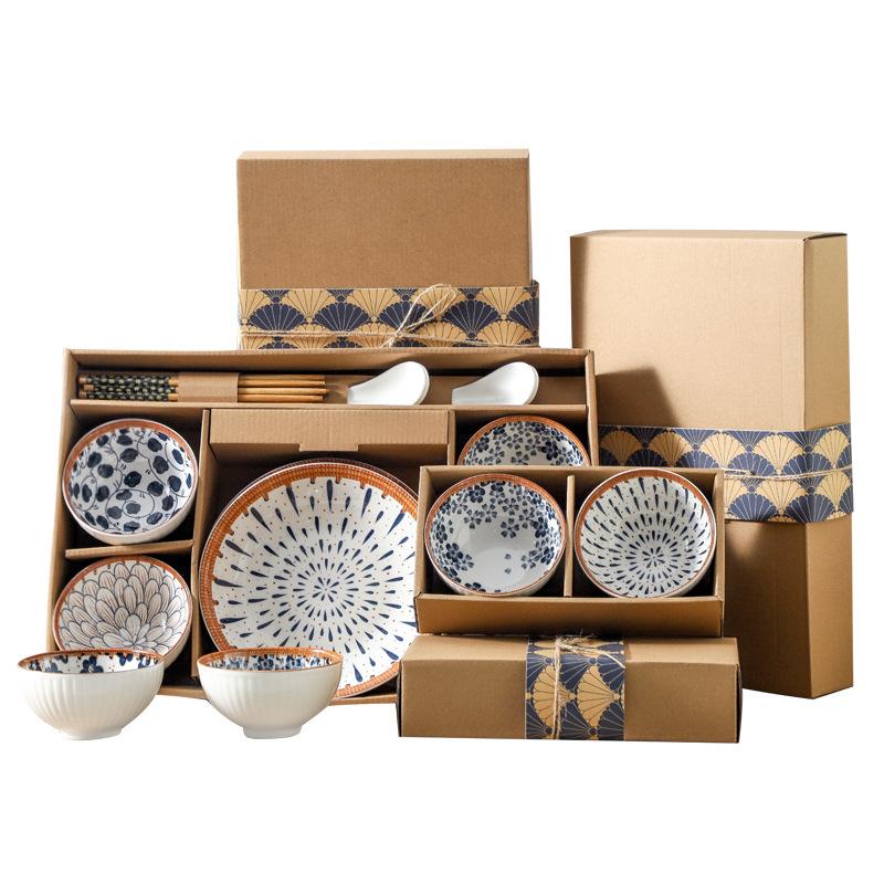 Japanese-Style Ceramic Bowls, Plates, Cowhide Boxes, Tableware Sets, Event Gifts, Business Return Gifts