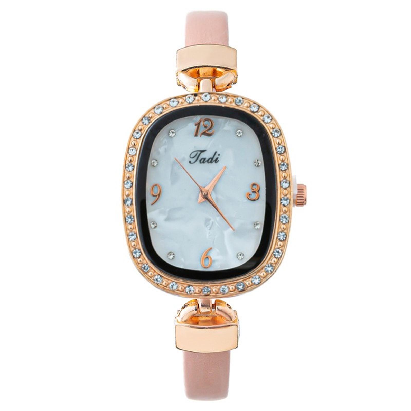 

Women Fashion Leather Watch One Size розовый
