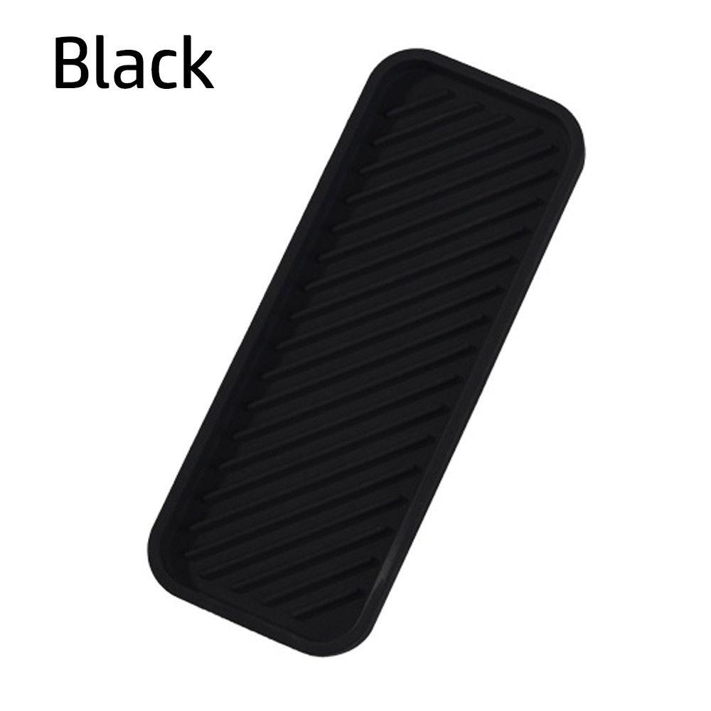 Silicone Storage Holder With Built-in Drain Lip Kitchen Sink Draining Tray Washstand Shelf Soap Brush Sponge Bottles Organizer