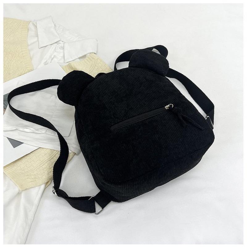Striped Velvet Personality Trend Casual Simple Travel Bag Spring New Corduroy Fashion Women's Bag Backpack