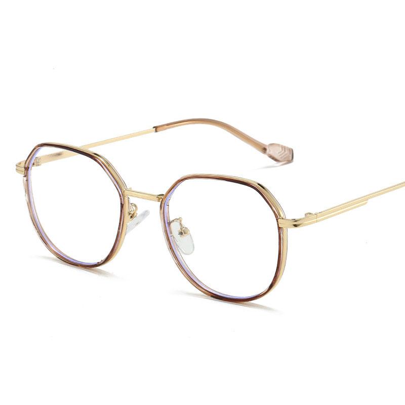 New Style Eyeglass Frames Polygon Shape Anti Blue Light Man Glasses TR90 Material Trendy Stylish Women's Glasses Frame
