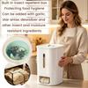 Grain Storage Container with Measuring Cup Dispenser Airtight Food Storage Bin for Rice Beans Cereal and Dry Goods Kitchen Organizer
