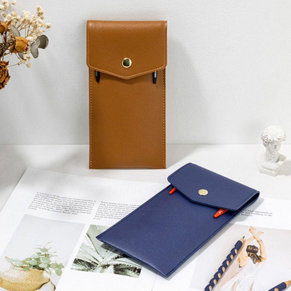 PU Leather Pen Protective Cover Portable Eyeglass Bags Creative Pencil Bag Pen Cover  Glasses