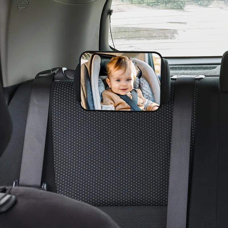 Baby Car Mirror, Safety Car Seat Mirror for Rear Facing Infant with Wide Crystal Clear View, Shatterproof, 360° Rotation
