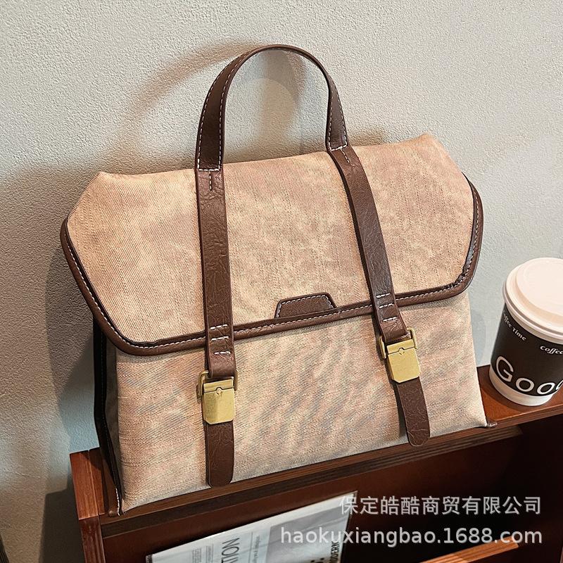 College student tote bag women 2025 new versatile high-end sense large-capacity commuting backpack autumn and winter going out backpack