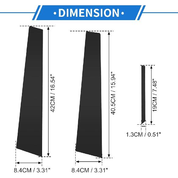 6 Pcs Door Pillar Window Trim for Cadillac CTS 2008-2013 Black Front Rear Left Right Anti Scratch Sticker Pillar Posts Door Outer Exterior Cover
