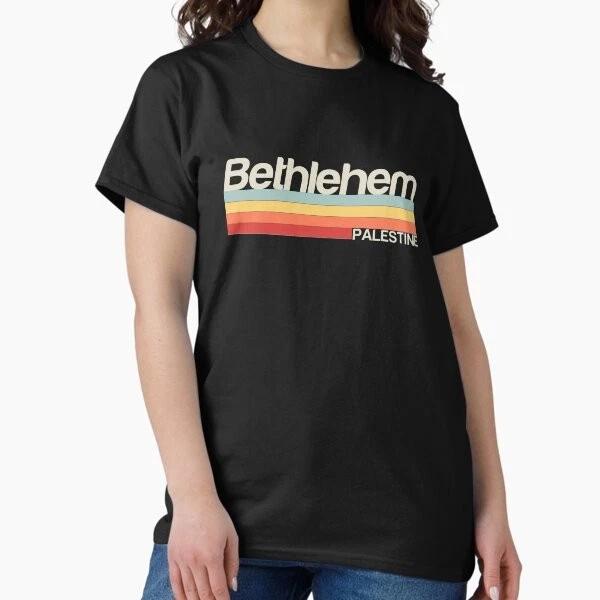 Bethlehem Cities Of Palestine Retro Classic Tsh Made In Usaaus Tshirt S2xl S