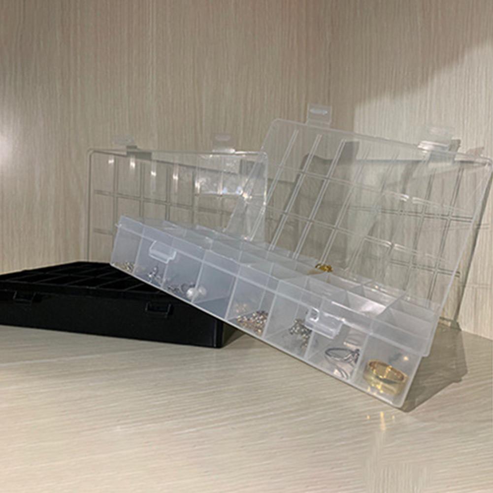 Kunststoff-Aufbewahrungs-Organizer-Box aus Hartplastik mit 24 Fächern für Kleinteile und Bastelbedarf