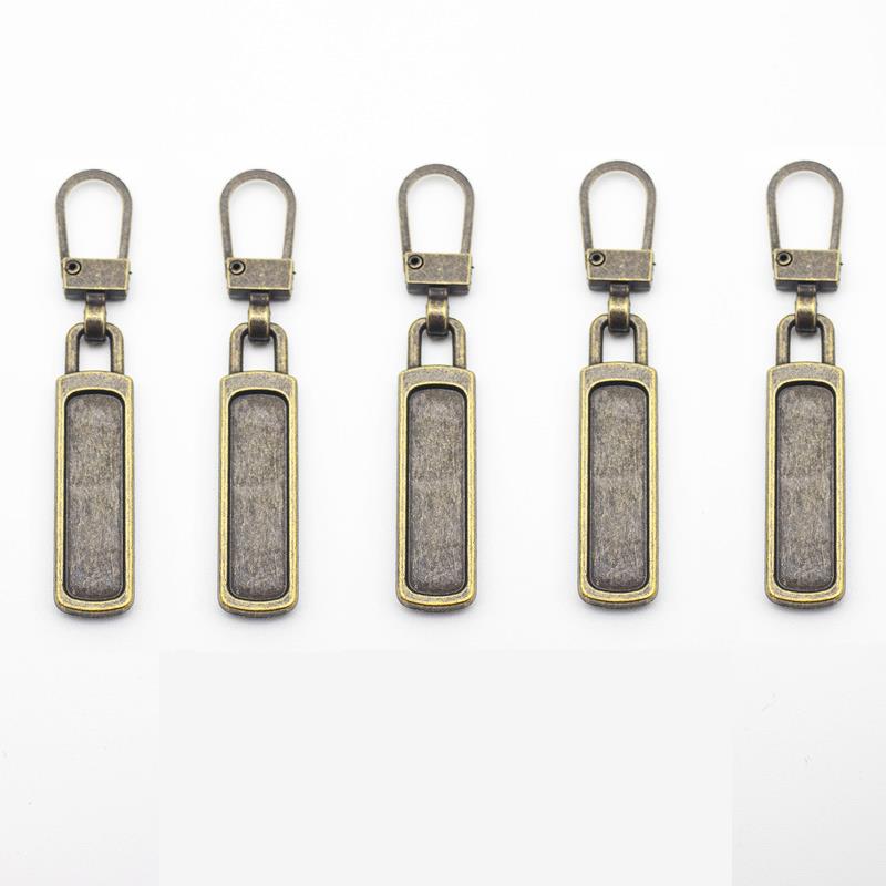 5pcs Detachable Metal Zipper Pullers for Zipper Sliders Head Zippers Repair Zipper Pull Tab DIY Sewing Replacement Bags Jacket