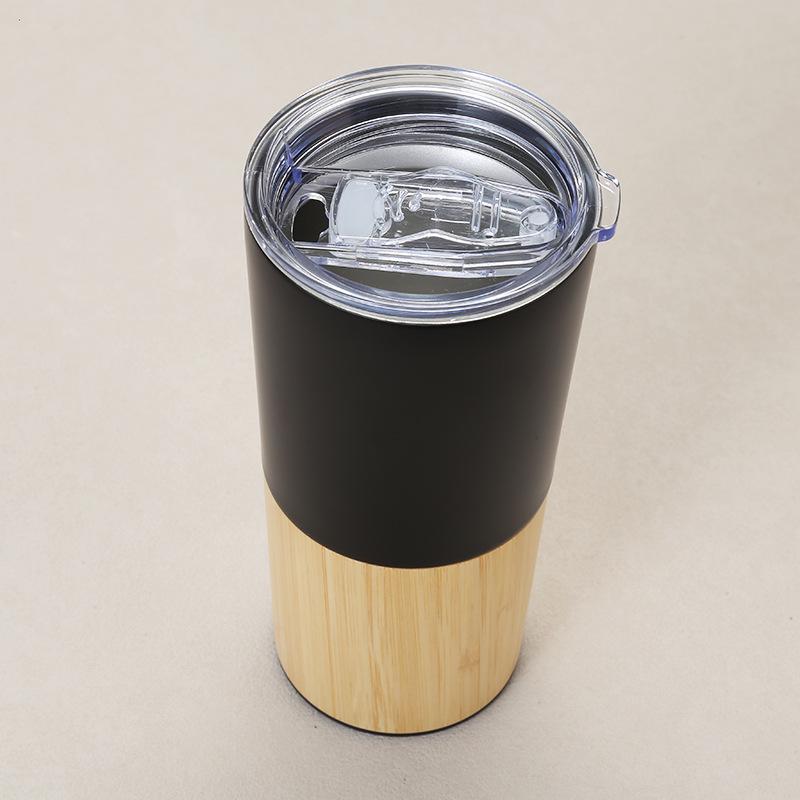 

Stainless Steel Insulated Bamboo Coffee Cup with 304 Inner Liner 500ml чёрный