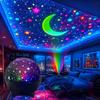 Star and Moon Projection Lamp USB Power-supplied Voice-controlled Dimming Plastic Material Desktop Installation No Batteries Required Dreamland Theme