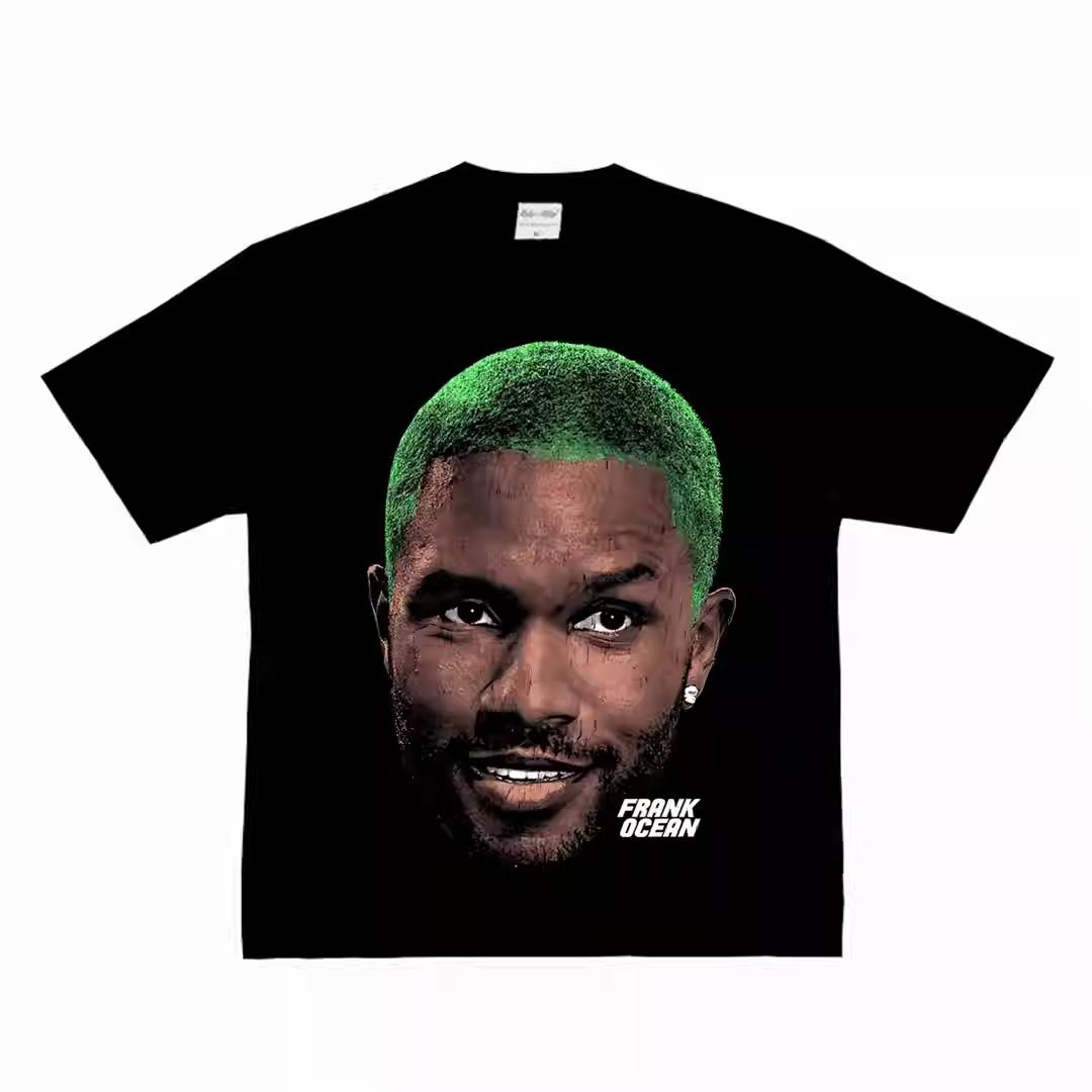 

Frank Ocean Green Hair Graphic TShirt Soft Cotton Indie RB Mood Unisex Oversized Crew Neck Streetwear Summer Tees 4XL